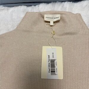 Entro Beige Shimmer Top